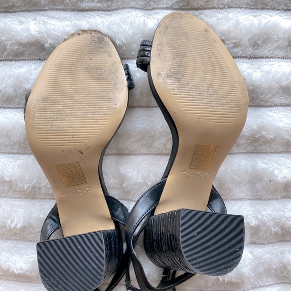 Aldo Black Strappy Heels - Picture 10 of 10